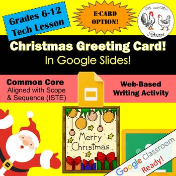 Preview of Christmas Greeting Card Writing in Google Slides