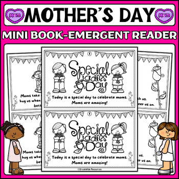 Preview of Mother's Day Emergent Reader Mini Book, Mother's Day Reading for Young Explorers