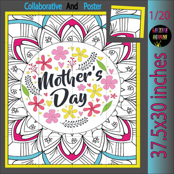 Preview of Mother's Day-End year Quote Collaborative Pages |Be Kind With Mom Bulletin Board