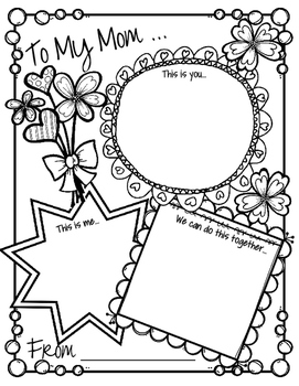 Preview of Mother's Day Activity Card - Interactive Talking and Writing FREE