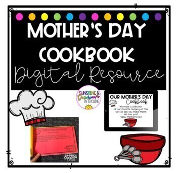 Preview of Mother's Day/ Family EDITABLE Cookbook DIGITAL ONLY VERSION on google slides