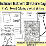 Mother's Day | Father's Day Inclusive cards, poems, crafts