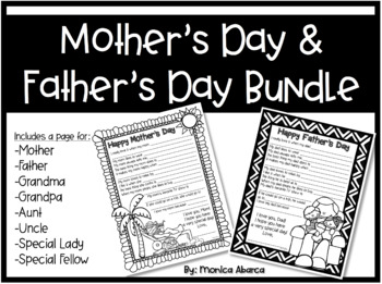 Preview of Mother's Day & Father's Day Interview Questions Bundle