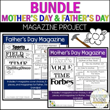Preview of Mother's Day & Father's Day Magazine Project Bundle!!  Print and GO!