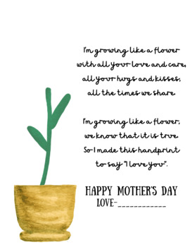 Preview of Mother's Day & Father's Day Poem Bundle- Handprint and Footprint