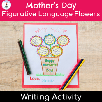 Preview of Mother's Day Figurative Language Flowers Writing Activity