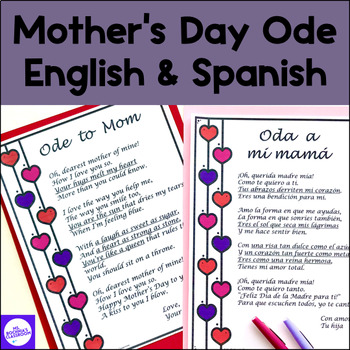 Preview of Mother's Day Figurative Language Ode Poem Gift | Poema Día de la Madre Spanish