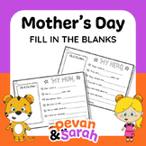 Mother's Day Fill in the Blanks | Inclusive Write & Draw activity