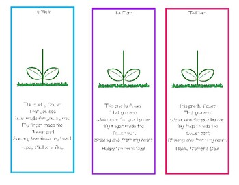 Preview of Mother's Day Flower Bookmark