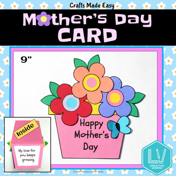 Mother's Day Card: Flower Pot by Linda Valentino Creative Works | TpT