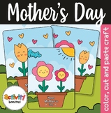 Mother's Day Flower Craft / Color, Cut & Paste Craft