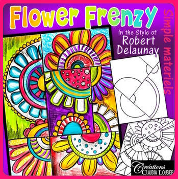 Preview of Spring and Mother's Day Craft Activity - Flower Frenzy - Art Lesson Plan