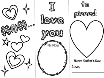 mothers day foldable card with bonus fathers day card tpt