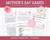Mother's Day Games, Mother's Day Tea Party, Mother's Day A