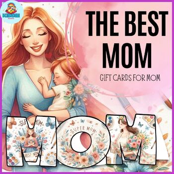 Preview of Mother's Day Gift Card For Mom - Multitasking Pastel Watercolor Paper Crafts