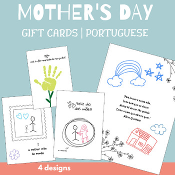 Preview of Mother's Day Gift Cards | Portuguese | FREEBIE