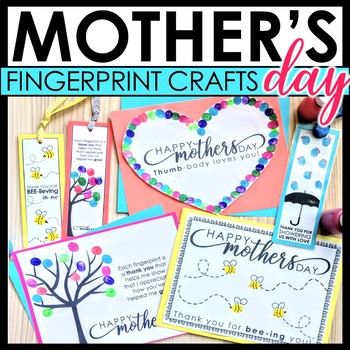 Preview of Mother's Day Gift Fingerprint Craft Print and Go!