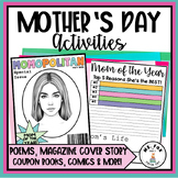 Mother's Day Gift Writing Activities: Poetry, Magazine Cov