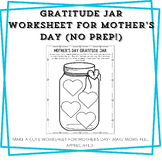 Mother's Day Gratitude Jar Worksheet