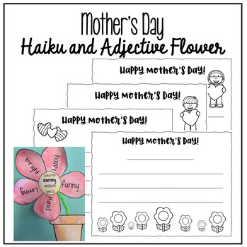 Preview of Mother's Day Haiku and Adjective Flower