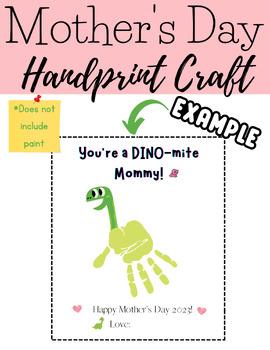 Kindergarten Handprint Hand Art / Dino Dinosaur Roarsome / First