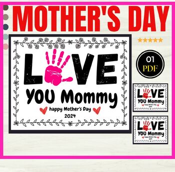 ⭐ {$1 Mother's Day } ⭐ Handprint Art ⭐⭐ Mothers Day Gift⭐ Mommy ...