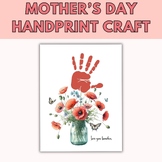 Mother's Day Handprint Art Printable Handprint Craft Parent Gift