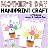 Mother's Day Handprint Craft activity for Babies, Toddler,