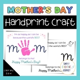 Mother's Day Handprint Craft and Mothers Day Poem as a Gif