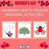 Mother's Day Handprint Crafts & Positivity Art Toddler Pre