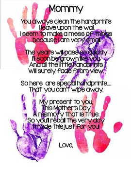 Mother S Day Handprint Poem English And Spanish Tpt