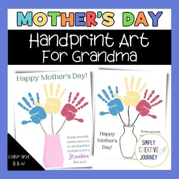 Mother's Day Handprint Poem, Religious Poem for Grandma, Mother's Day ...