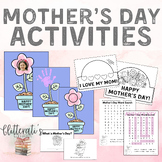 Preview of Mother's Day Hat Crown Emergent Reader No Prep Printable Craft Word Search