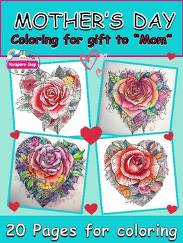 Preview of Mother's Day I Love You Mom/Gifts to Mom 20Coloring Page/Poems with good meaning