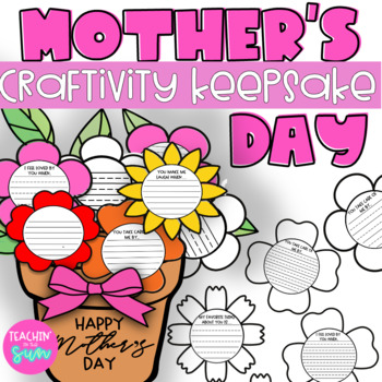 Preview of Mother's Day Keepsake Flower Craft | Mother's Day writing  bouquet Craftivity