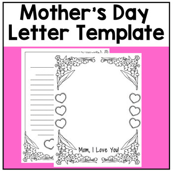 Mother's Day Letter Writing Template | Letter to mom | TPT