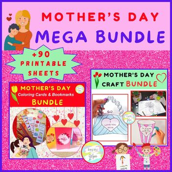 Preview of Mother’s Day MEGA Bundle | Craft & Coloring Bookmarks & Cards | Spring Activity