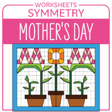 Preview of Mother's Day Math Activity Symmetry and Coloring Math Center Mother's Day Card