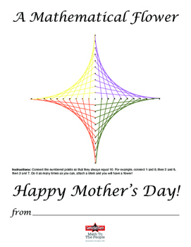 Preview of Mother's Day Math: Make a Number Flower for Her!