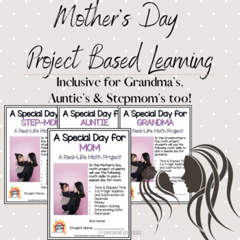 Preview of Mother's Day Math PBL | Inclusive for all families | DIGITAL & PRINT