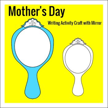 Preview of Mother's Day Mirror Writing Activity Craft Idea gift for MOM