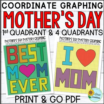 Preview of Mother's Day Mystery Picture Graphing Activity | Spring Math Printable