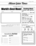 Mother's Day Newspaper