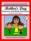 Mother's Day No Prep Math & Literacy Activities 4th Grade 
