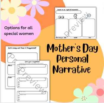 Preview of Mother's Day Personal Narrative Activity