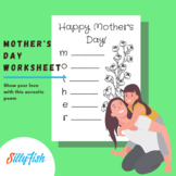 Mother's Day Poem Worksheet