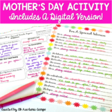 Mother's Day Poem for Middle School Students Includes DIGI