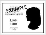 Mother's Day Poem with Silhouette - Poems both for moms an