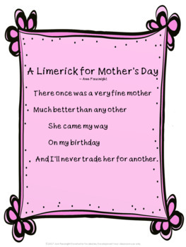 Mother's Day Poetry by Ann Fausnight | Teachers Pay Teachers