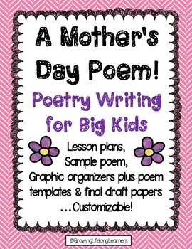 Preview of Mother's Day Poetry Writing for Big Kids